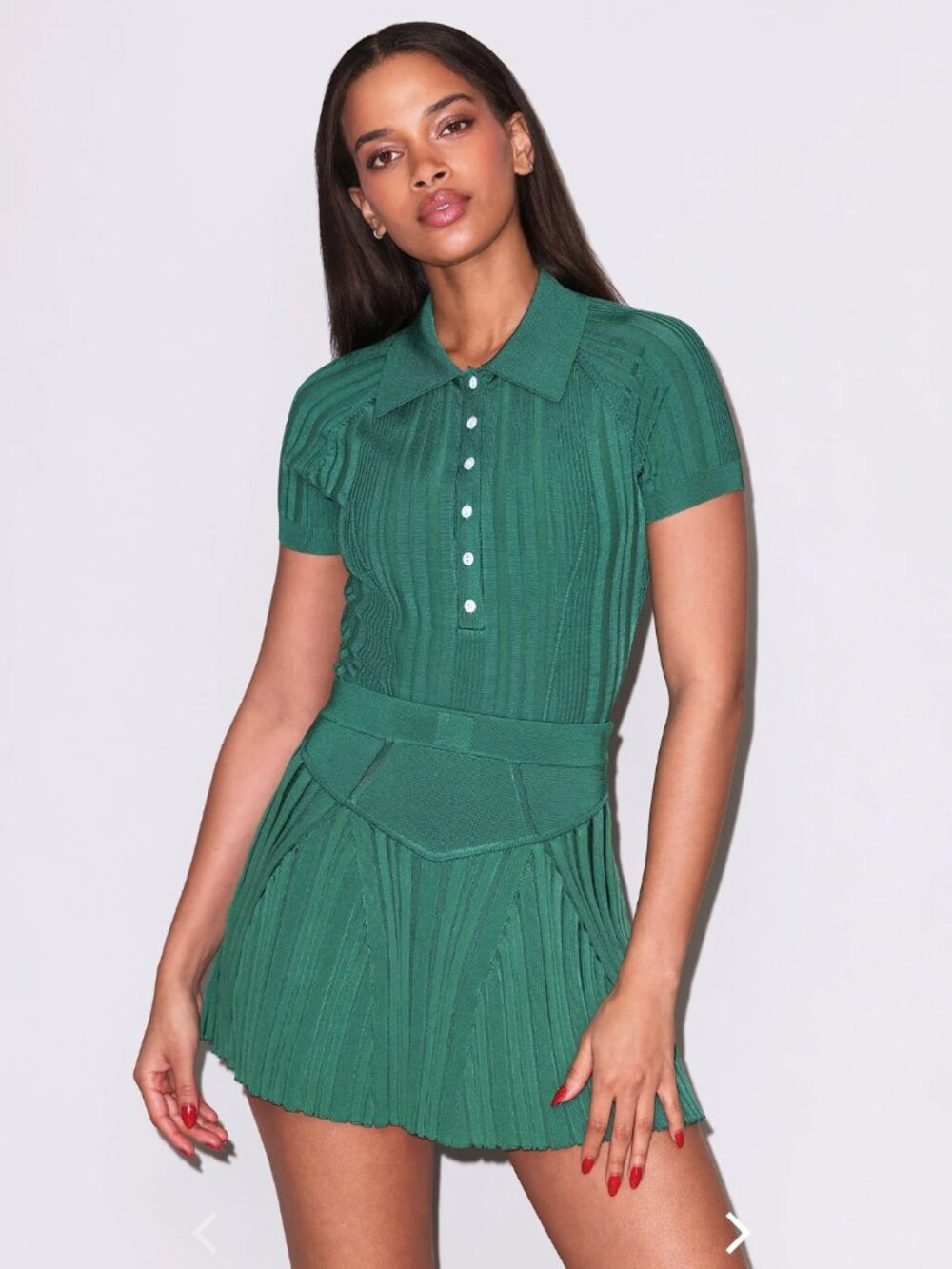 Fleur du Mal Rib Polo Bodysuit- Lucky Green - NWOT - Never Worn